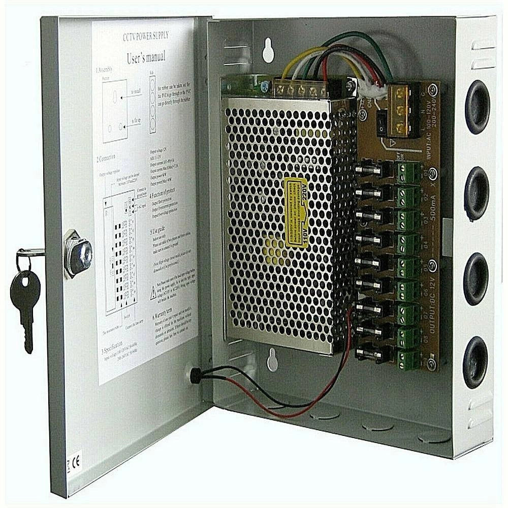 Trade Shop - Alimentatore Quadro Di Alimentazione 12 Volt 18 Canali Centralina 20a 220vdc -