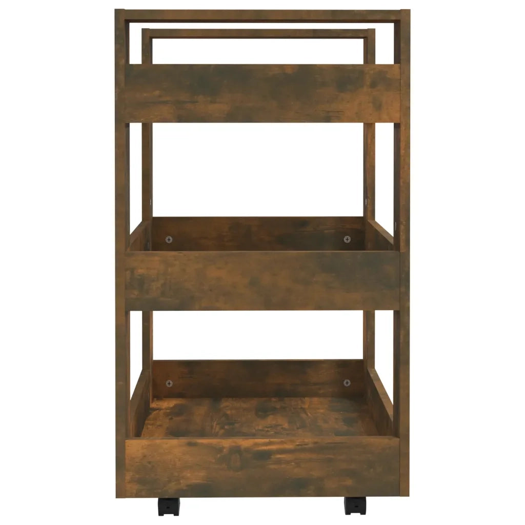 Carrello da Cucina rovere fumo 60x45x80 cm Legno Multistrato cod mxl 76745