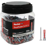 TASSELLO CON VITE 'DUOPOWER' IN BARATTOLO 6S - Barattolo 250 pezzi - FISCHER