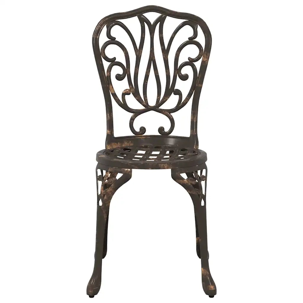 Set Bistro da Giardino 3 pcs Bronzo Alluminio 42002382