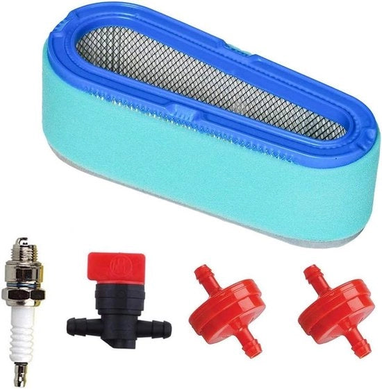 Pulitore del filtro aria Pre Pulizia Valvola di alimentazione con 2 pezzi Filtro di combustibile Compatibile con Briggs & Stratton 194702 195702 197702 28A702 28B702 28B707 8,5 HP Motore verticale