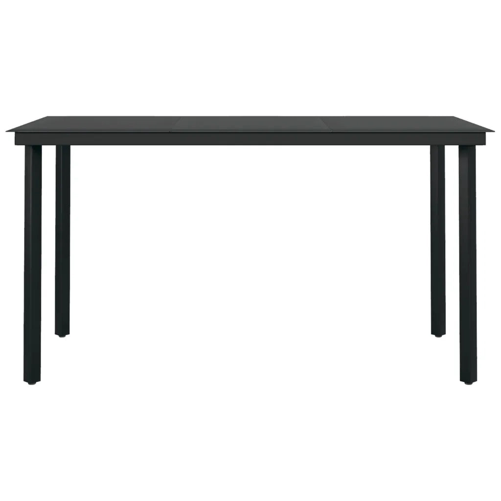 Set da Pranzo da Giardino 5 pz | Set Salotto da Giardino Nero