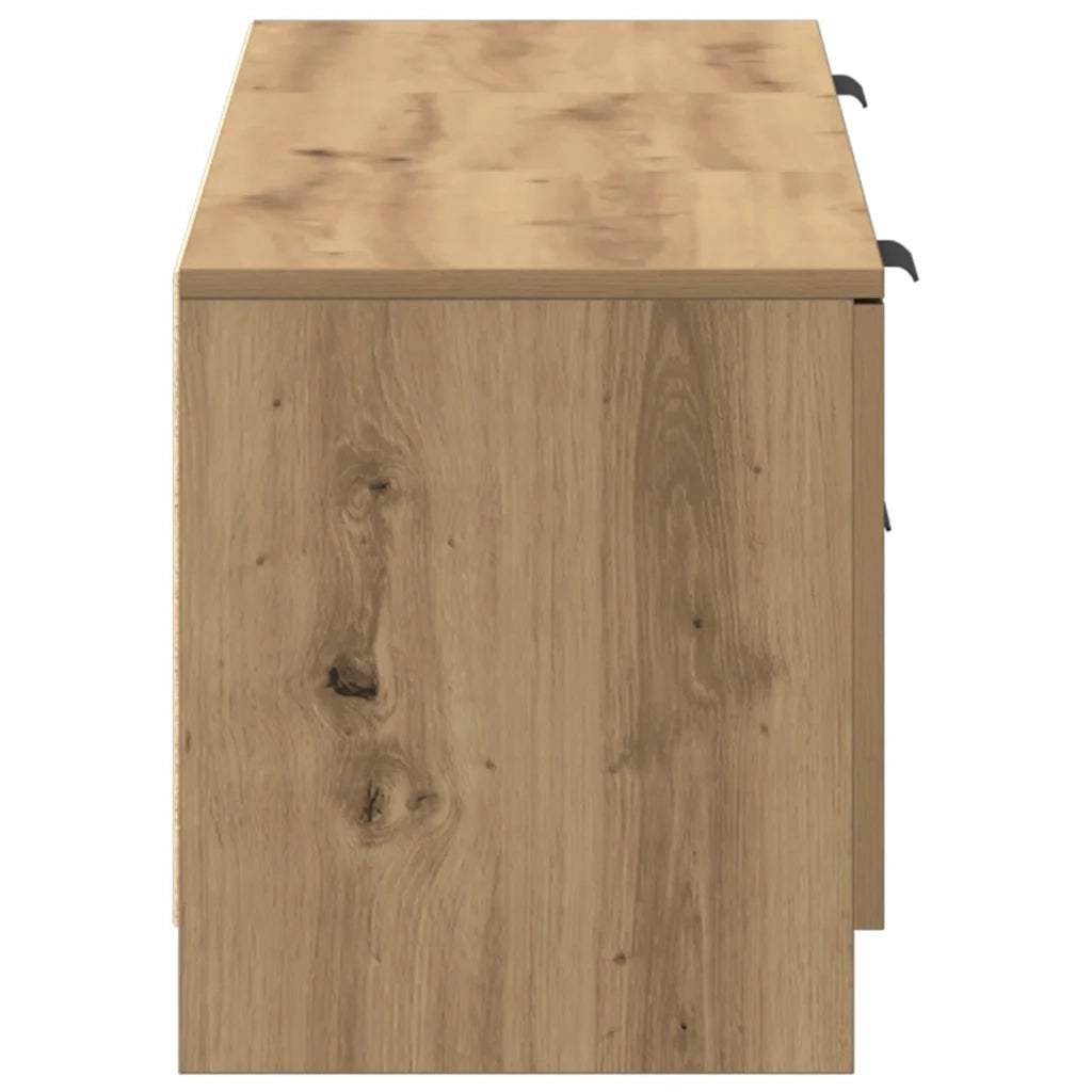 Mobile Porta TV Rovere Artigianale 140x35x40 cm in Truciolato