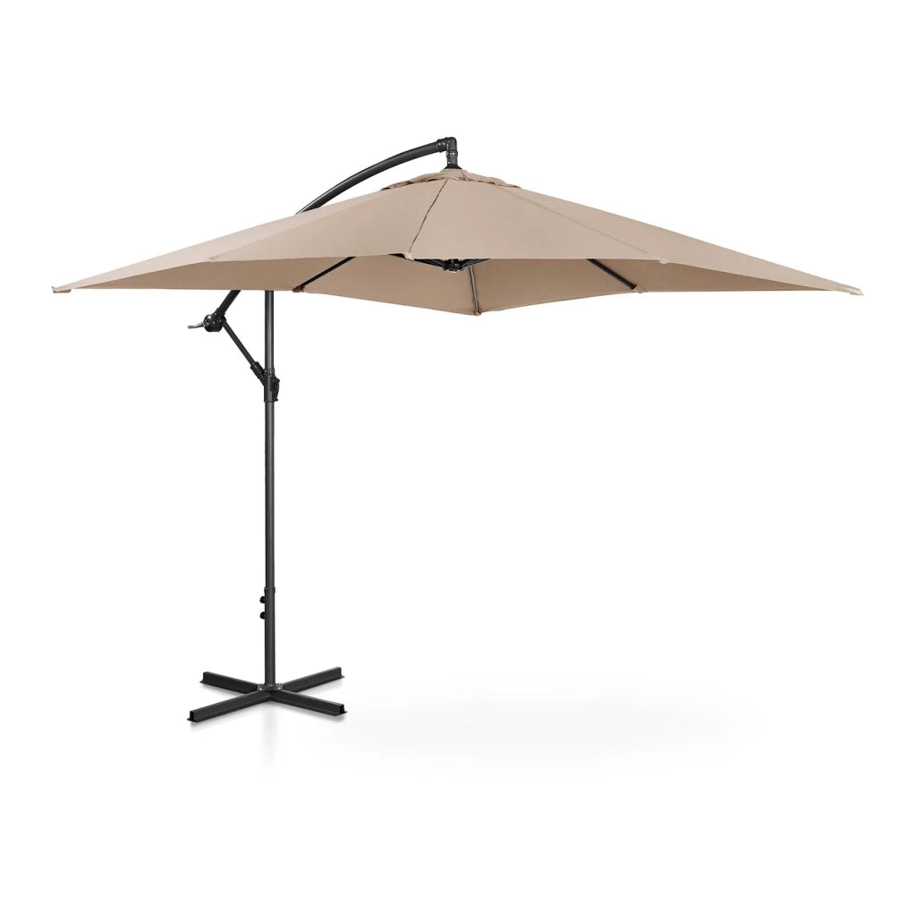 Ombrellone a braccio rettangolare 250 x 250 cm inclinabile crema 14_0007585