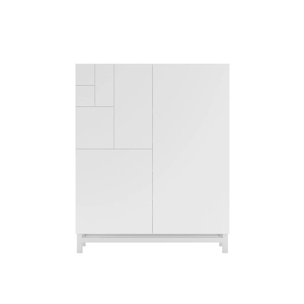 Scarpiera Herdasa effetto bianco venature 112x90x27