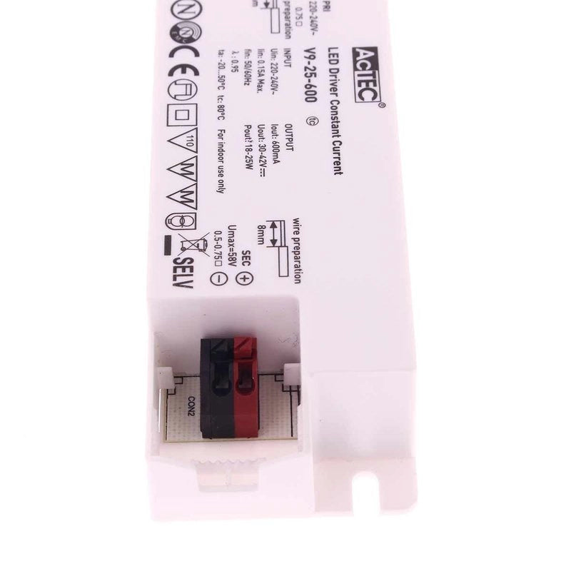 Led Driver CC Corrente Costante 600mA 30V-42VDC Per Alimentare Led Max 25W