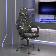 Sedia da Gaming con Poggiapiedi Nero e Mimetico in Similpelle 3143841