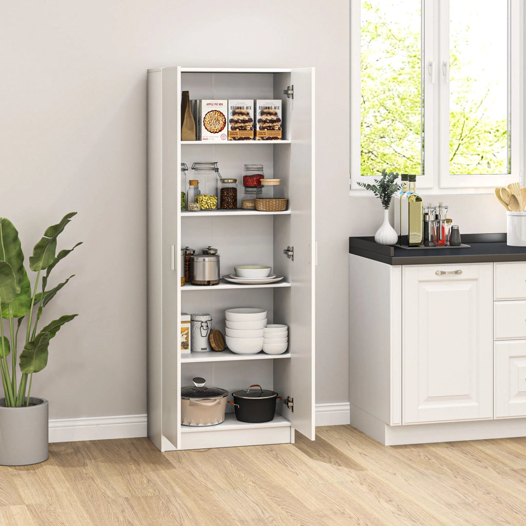 Libreria Moderna con Ripiani Regolabili ¨C zephmum ¨C Legno, Bianco, 60x31.5x165 cm