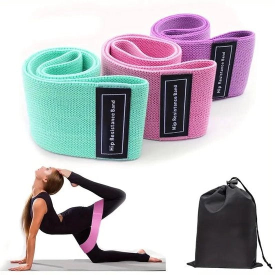 Set di resistenze per yoga, 12 pezzi, per rinforzare glutei e gambe con esercizi di squat e resistenze.