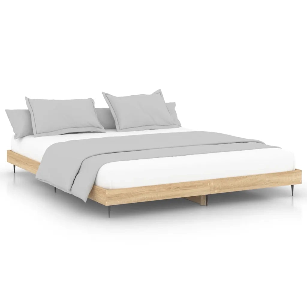 Giroletto senza Materasso Rovere Sonoma 200x200cm in Truciolato