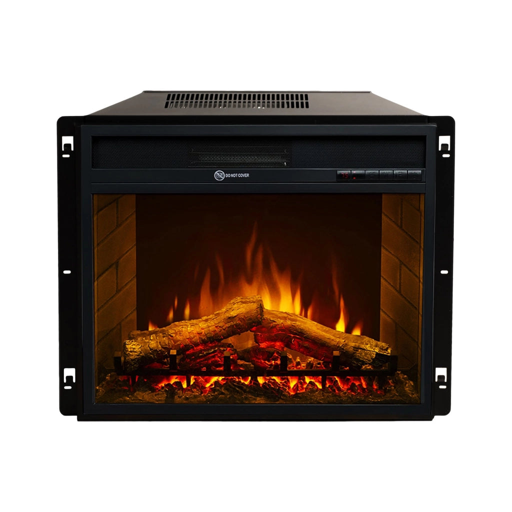Caminetto Gavardo, Camino Elettrico Superficie Riscaldabile 30 m2, 58x17x52h cm Nero
