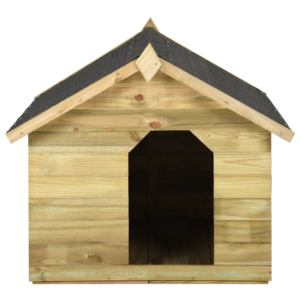 Cuccia per Cane da Esterno con Tetto Apribile Pino Impregnato 45151