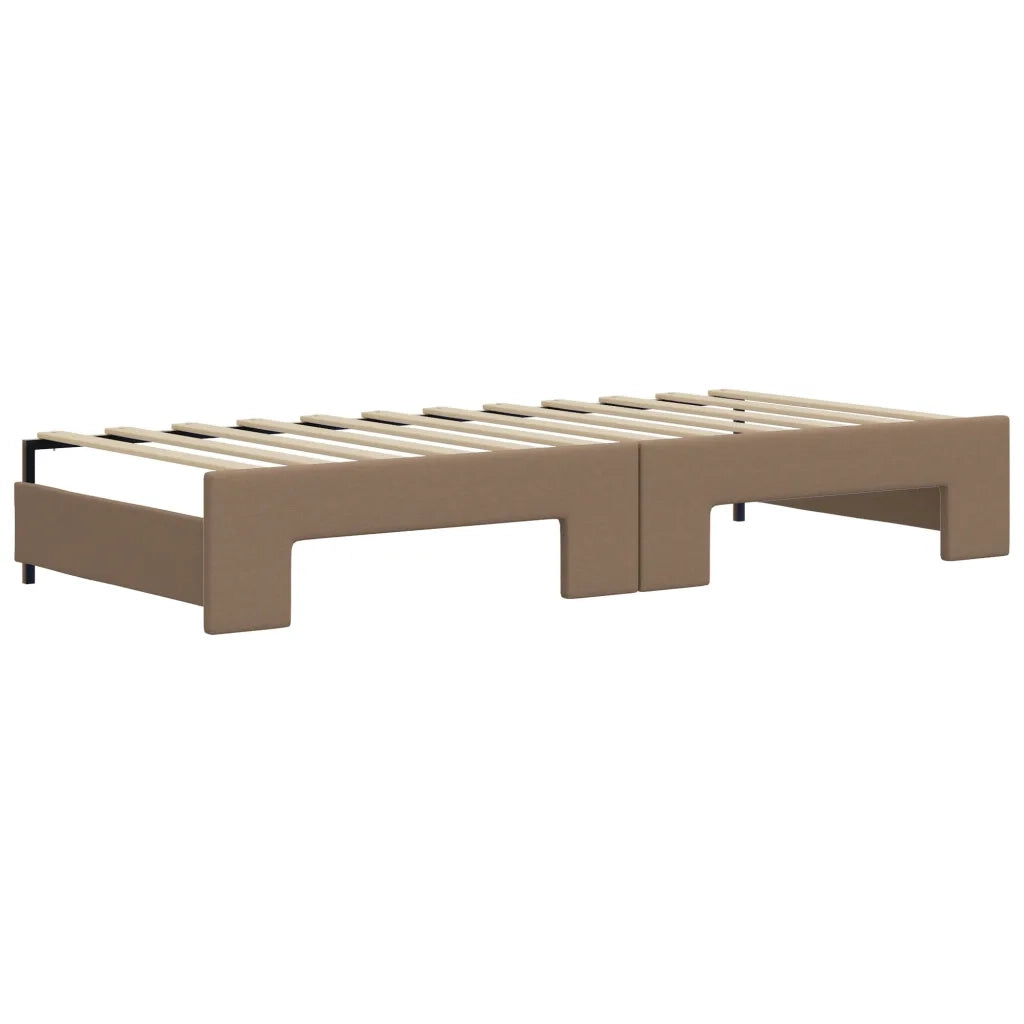 Divano Letto Estraibile-Sofa Letto-Daybed Cappuccino 90x200 cm in Similpelle