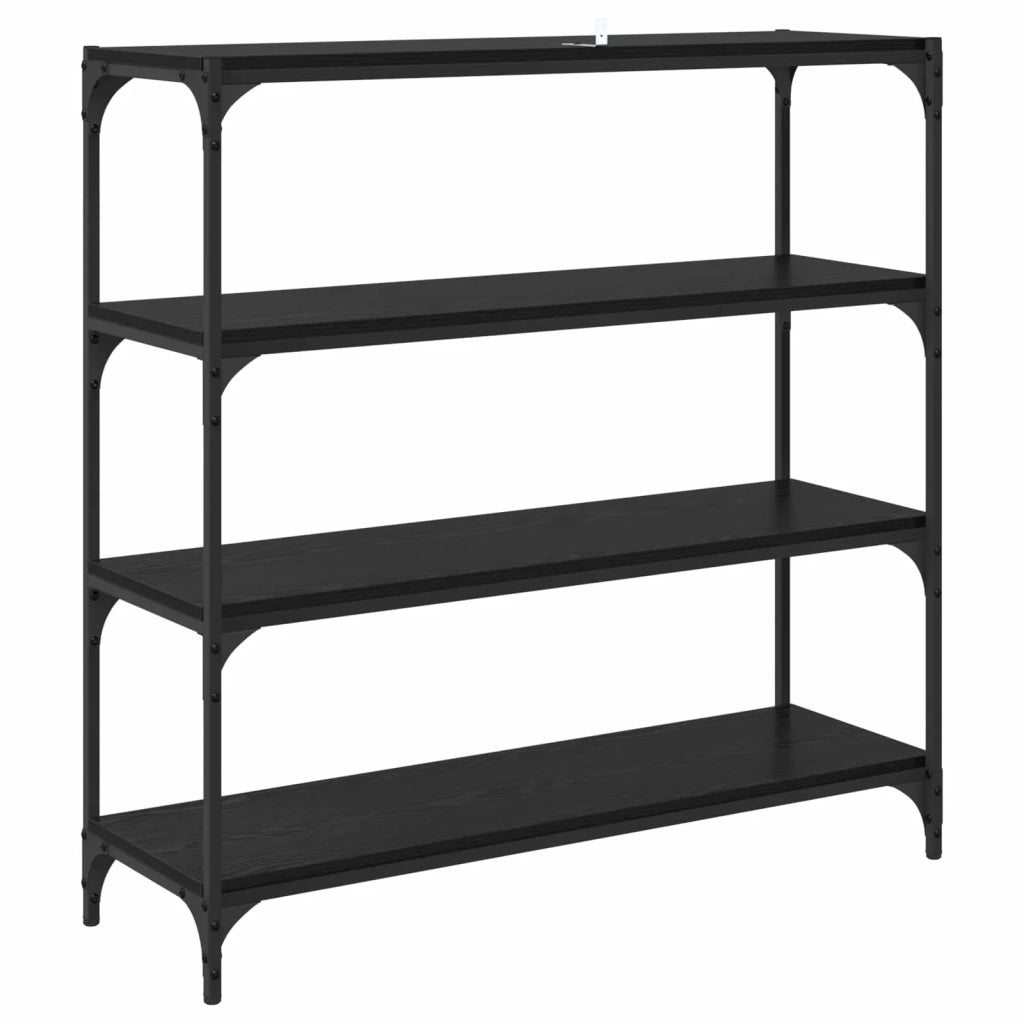 Armadio per Libri Rovere Nero 100 x 33 x 100 cm
