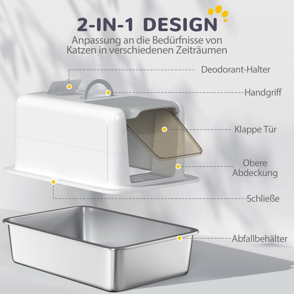 Toilette per gatti ¨C zephmum ¨C 40.5x60.5x41.5 cm Bianco