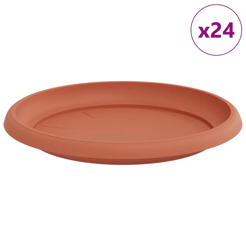 Vassoio Rotondo per Fiori 24 pcs Rosso Mattone Ø 21,5 x 2,5 cm 42020317