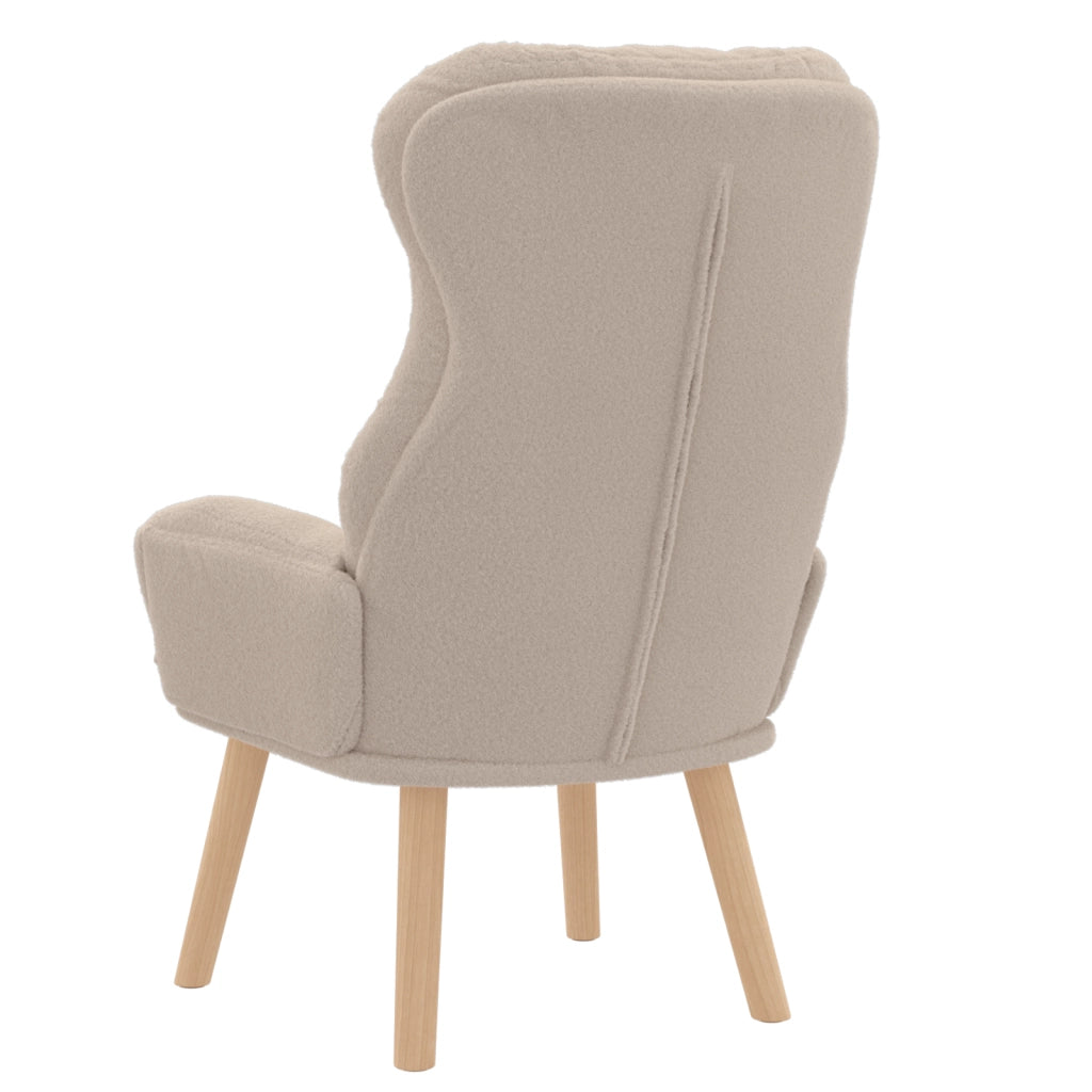 Poltrona Rilassante in Tessuto Similpelliccia Grigio Chiaro