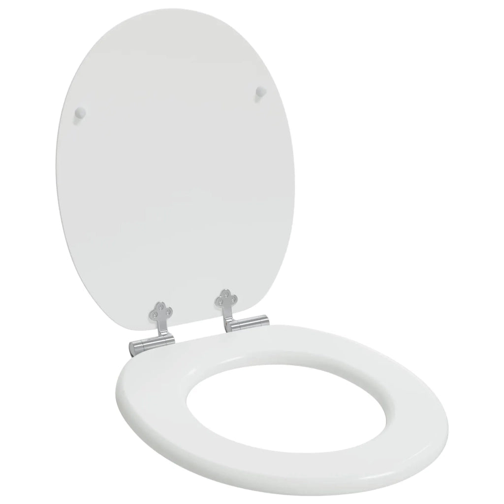 Sedile per toilette con chiusura morbida 2 pcs Bianco 3414529