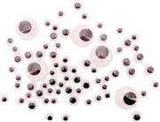 Decorazioni per Scrapbooking - 400 pezzi - Nero Bianco - Occhi Decorativi per Progetti Creativi - 6 mm a 15 mm