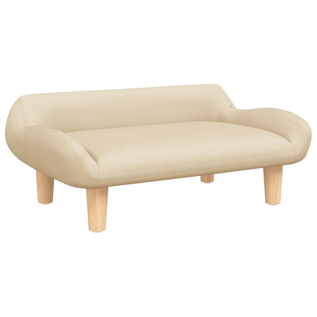 Divano per Bambini Crema 70x40x24 cm in Tessuto