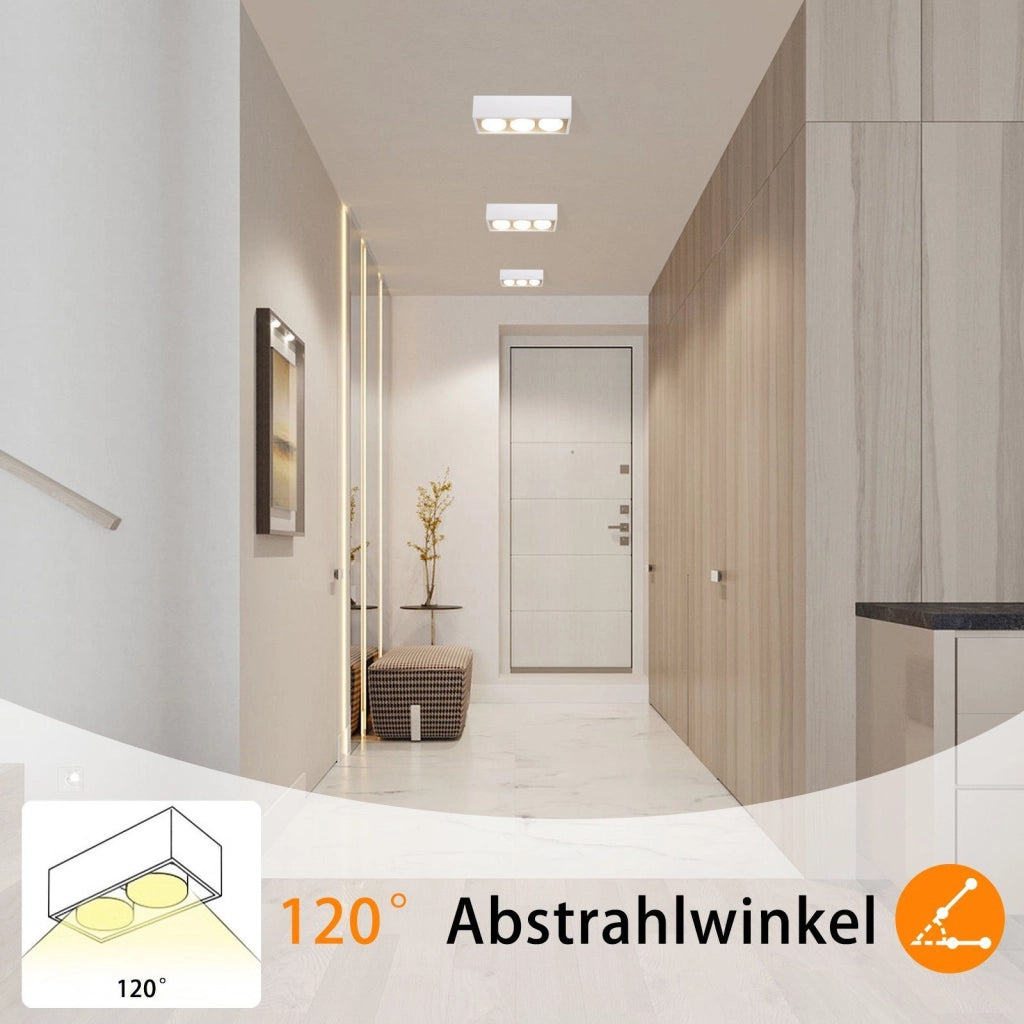 ZMH Faretto da soffitto moderni 1 fiamma GX53 orientabili per soggiorno senza lampadina