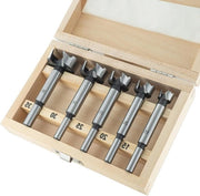 Set di forstner a 5 pezzi in acciaio per utensili - Ø 15 20 25 30 35 mm - per la foratura di fori ciechi - legno tenero - set di fori per legno - foro a noce