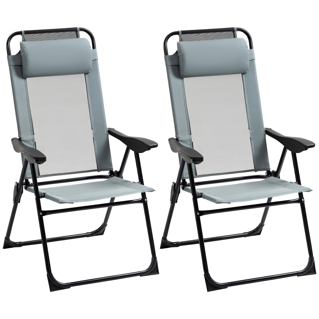 Set 2 Sedie Pieghevoli da Giardino ¨C Xylo ¨C Braccioli Schienale Regolabile 5 Posizioni