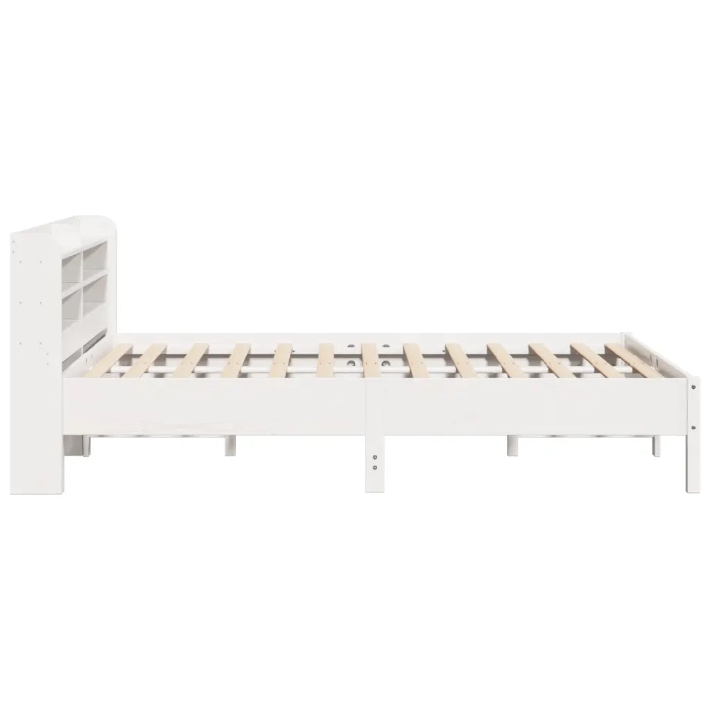 Letto senza Materasso Bianco 160x200 cm Legno Massello di Pino