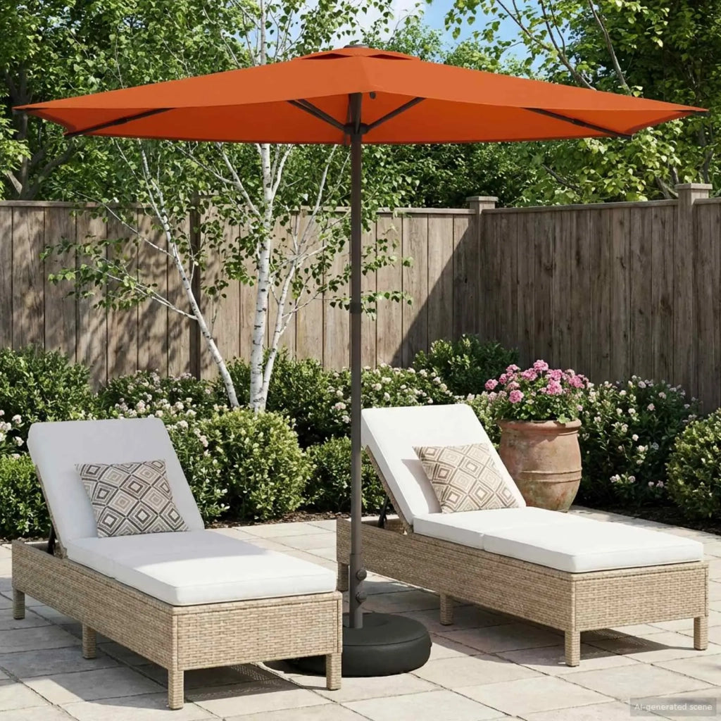 Ombrellone da giardino-Parasole da Giardino con Base 270 x 270 cm Poliestere 384014