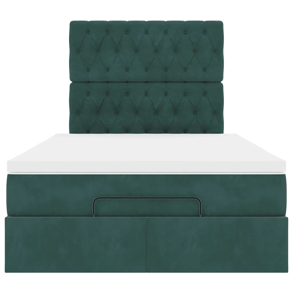 Struttura Letto Pouf con Materassi 120x190 cm Velluto