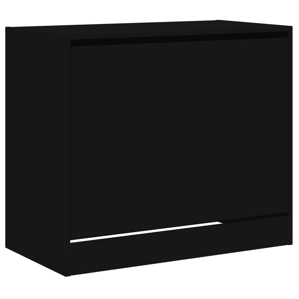Scarpiera Nera 80x42x69 cm in Legno Multistrato 840002