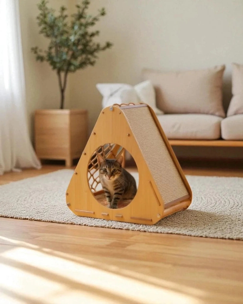 Casa per gatti AUREA con tiragraffi in sisal e rifugio per il riposo 66 x 52 x 55 cm