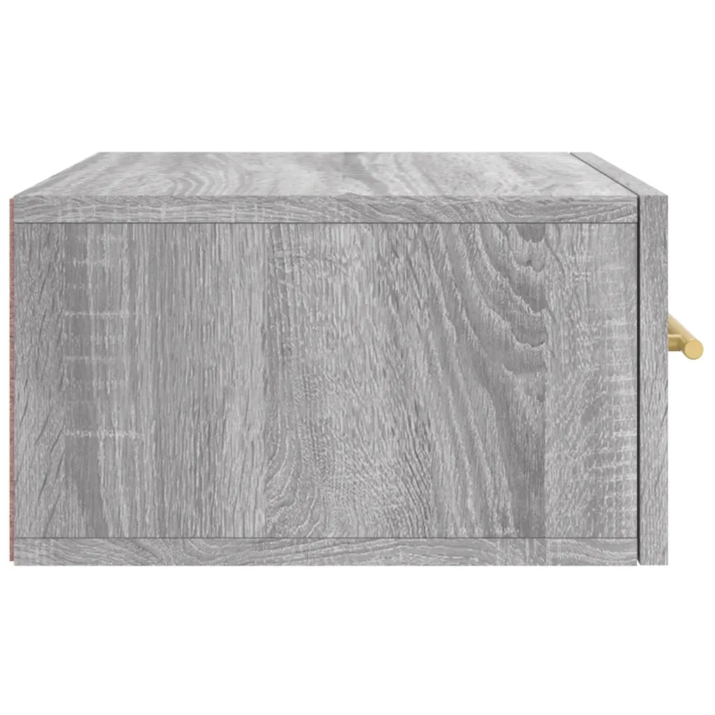 Comodini a Muro 2 pz Grigio Sonoma 35x35x20 cm 829801