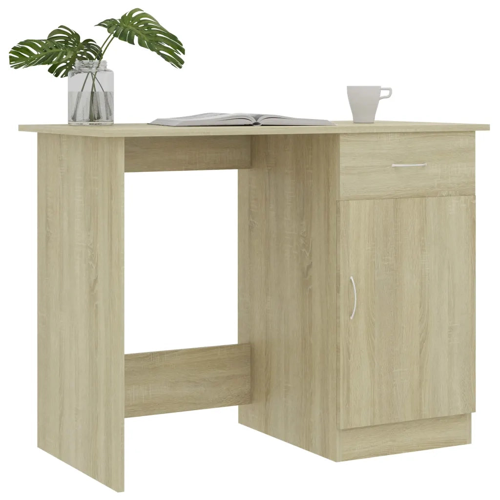Scrivania Rovere Sonoma 100x50x76 cm in Legno Multistrato 801083