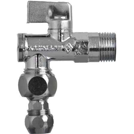 RUBINETTO A SFERA SOTTOLAVABO 1/2 x 3/8 - Ø 10 mm - 2 pezzi