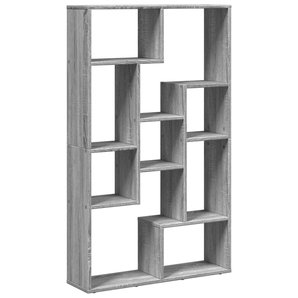 Libreria-Scaffale per Libri-Mobile di Stoccaggio Grigio Sonoma 72x20x120 cm in Truciolato