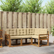 Set di divani da esterno con cuscino 4 pcs Naturale e Beige 3368620