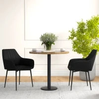 Sedie da Sala da Pranzo Sedie da Visita Design scandinavo - Set di 2 sedie - Piedi affusolati in metallo Nero