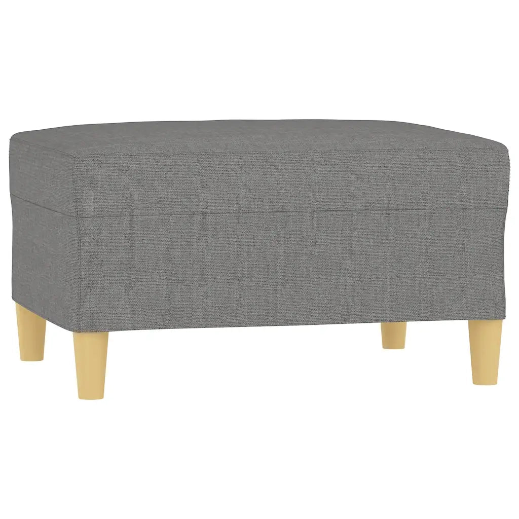 Divano a 3 Posti con Poggiapiedi Grigio Scuro 210cm in Tessuto cod mxl 13907