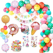 Decorazione di compleanno Set di lancio palloncini - Palloncini pastello - Decorazioni per donut - Decorazioni per festa di bambina - Riciclabile - 60 pezzi.