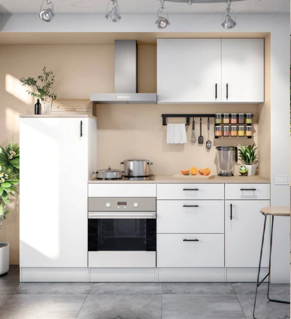 Cucinino Althenis, Cucina 4 Cassetti, Elettrodomestici non inclusi, Bianco