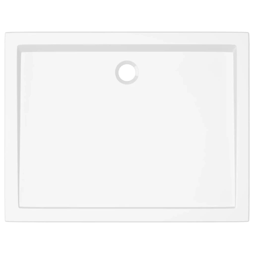 Piatto doccia base doccia piatto doccia bagno WC cabina doccia casa interno rettangolare ABS 70 x 90 cm bianco 02_0001946