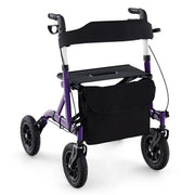 Deambulatore pieghevole con seduta 76 x 64 x 81-93,5 cm ruote leggere e moderne adatte a tutti i terreni in alluminio viola 20_0011675