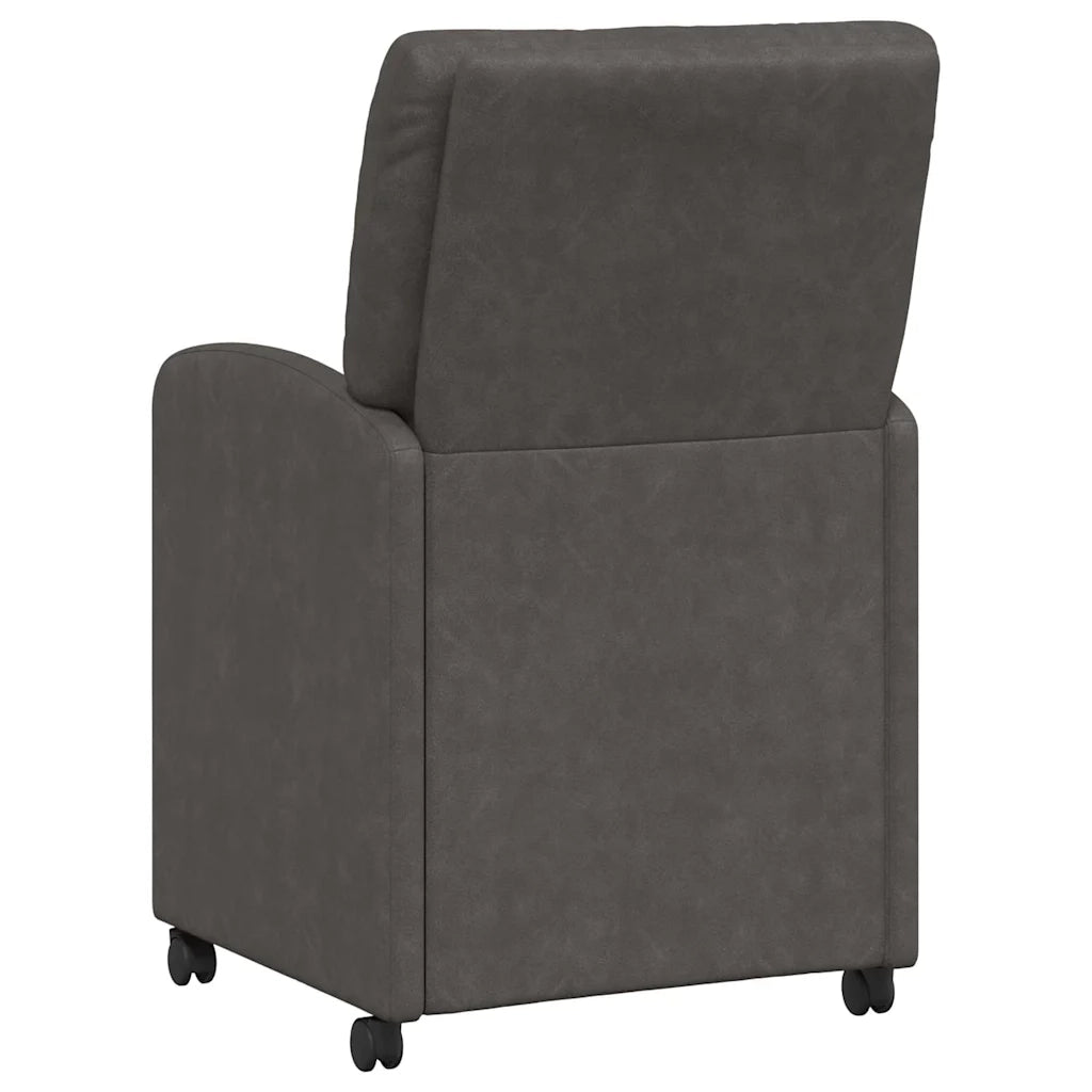 Sedie da Pranzo con Ruote con ruote 2 pcs Nero 57 x 67 x 95 cm 42017839