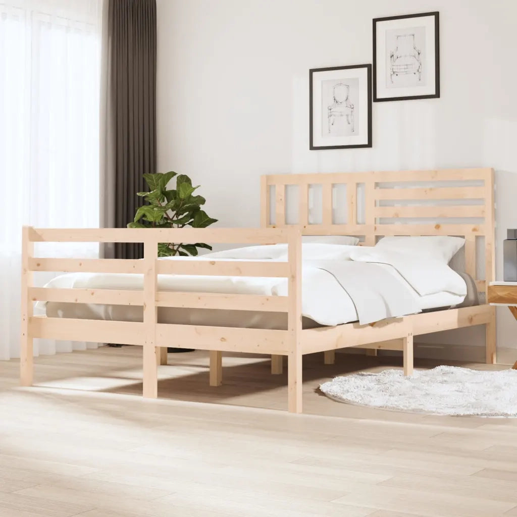Giroletto-Struttura Letto 120x190 cm Small Double in Legno Massello 574711