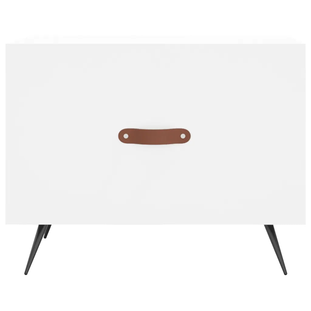 Tavolino da Salotto-Tavolino da soggiorno-Tavolo Bianco 50x50x40 cm in Legno Multistrato 477124
