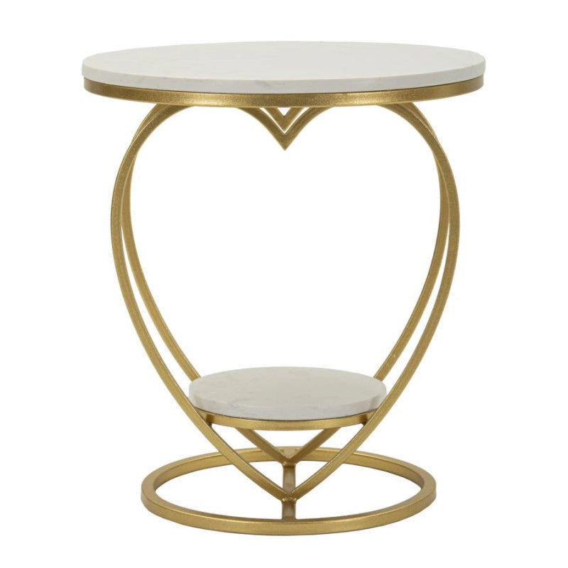 Tavolinetto Heart Oro cm ø 40x45,5