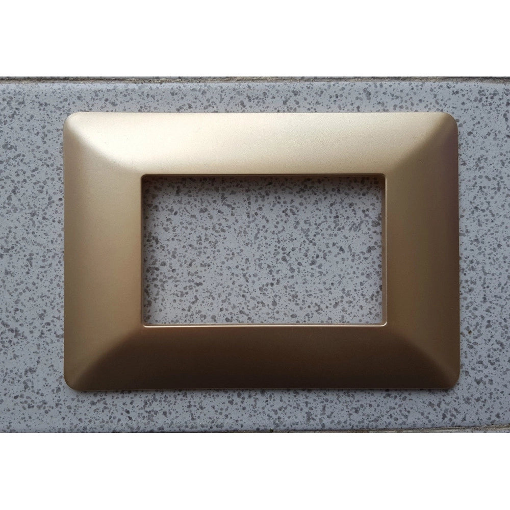 Trade Shop - Placchette Placche In Abs Per Serie Matix Bticino Compatibile 3 4 6 Moduli Color - Oro Satinato -6 Fori     -