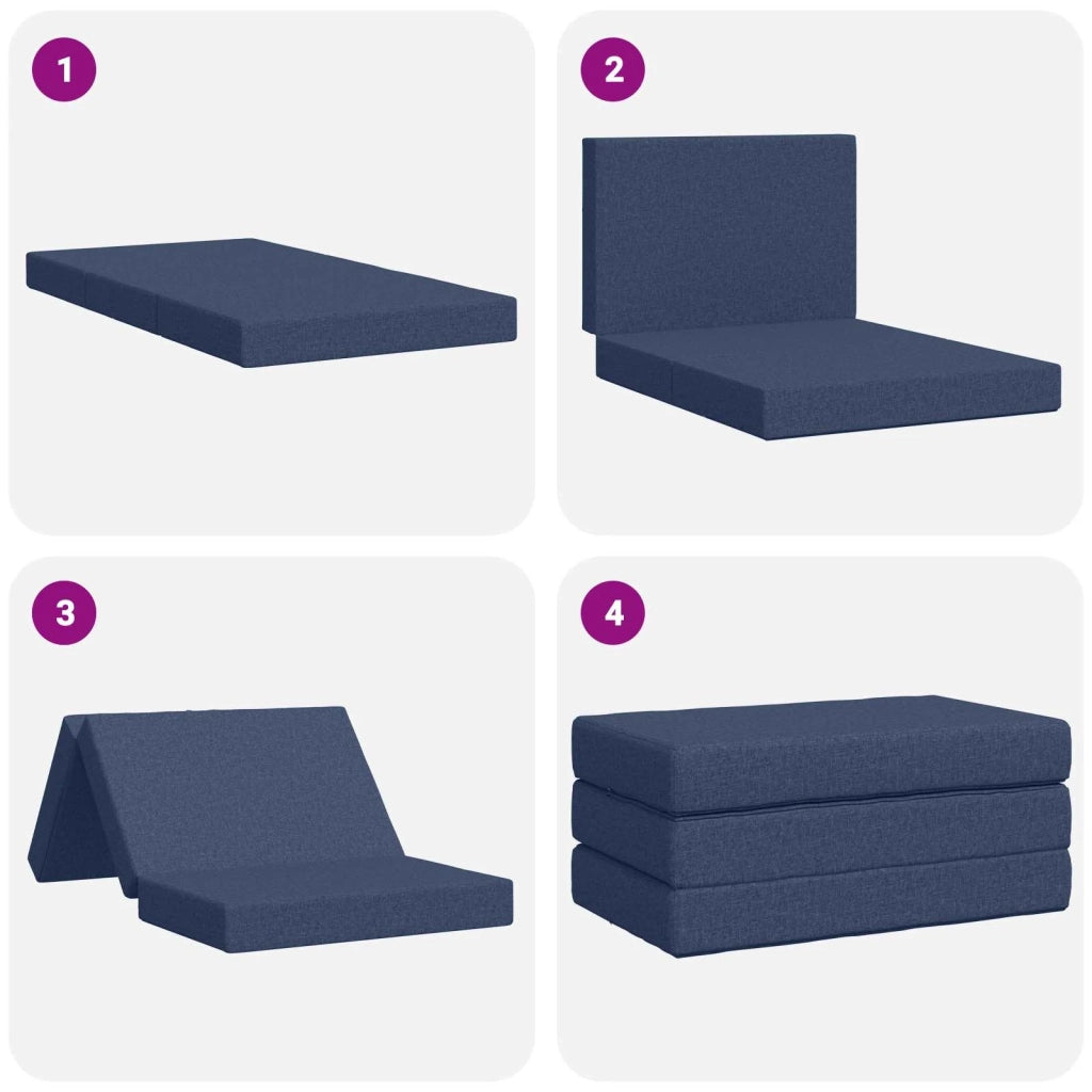 Divano Letto Pieghevole 80 x 67 x 45 cm Blu