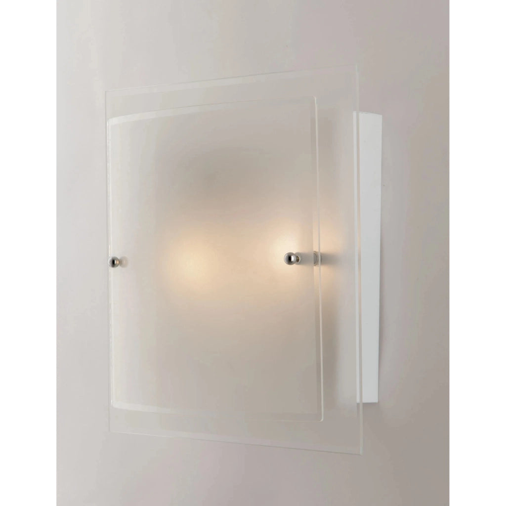 PLAFONIERA DRITTA-CURVA 2XE27 30X30XH11CM BIANCA